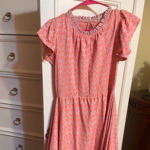 Pink and Tan Twirly Girly Dress